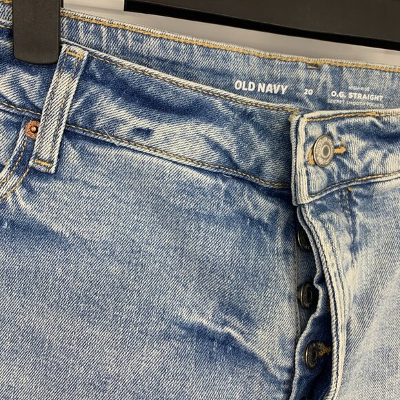 Old Navy Denim Shorts High Rise OG Straight Blue Cuffed NWT - Picture 4 of 11